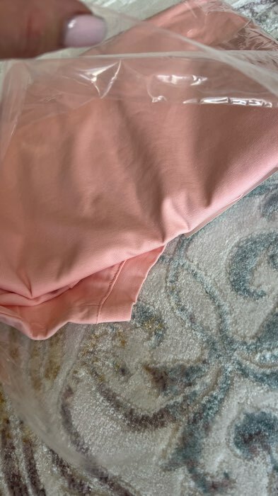 Фотография покупателя товара Футболка женская MINAKU OVERSIZE FIT: цвет персиковый, р-р 42 - Фото 3