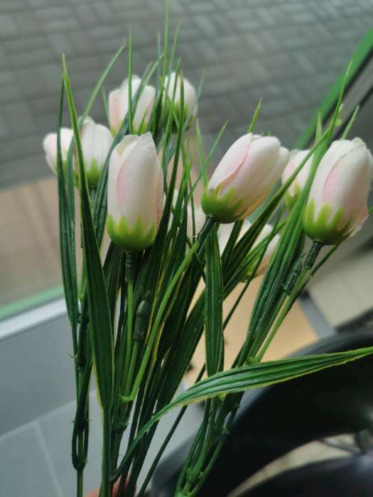 Фотография покупателя товара Букет "Тюльпаны" 32 см, микс