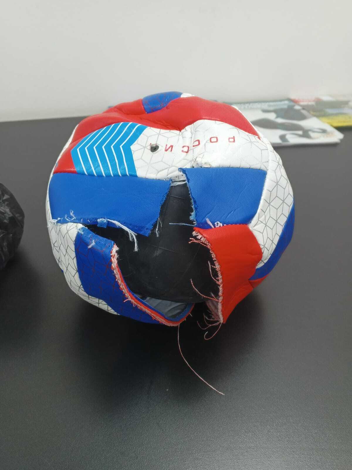 Фотография покупателя товара Мяч волейбольный MINSA «РОССИЯ», ПВХ, машинная сшивка, 18 панелей, р. 5 - Фото 1