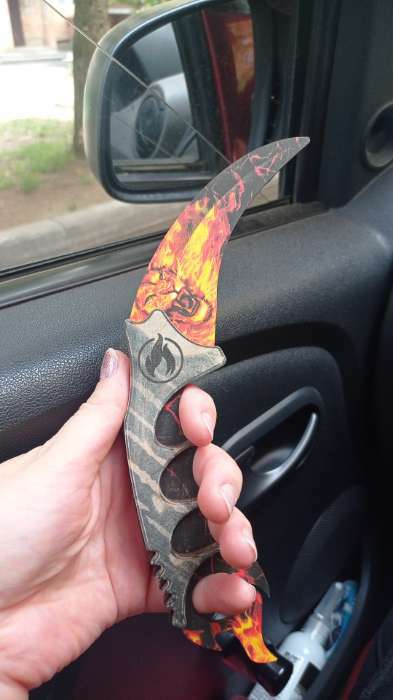 Фотография покупателя товара Сувенирное оружие нож керамбит «Огненный лев», длина 22 см