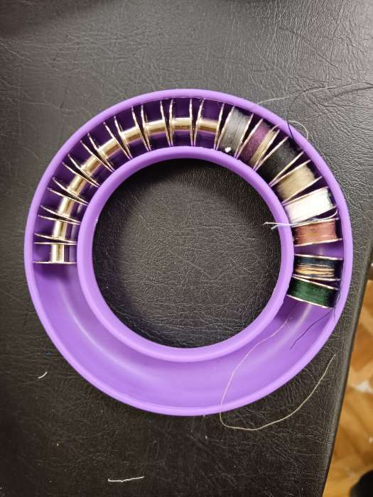 Фотография покупателя товара Кольцо, d = 13,5 см, с набором шпулек, d = 20 мм, 6 шт, цвет МИКС