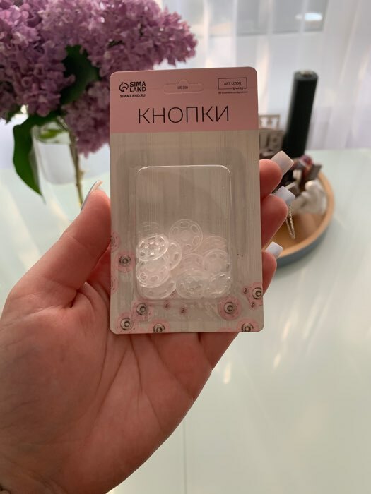 Фотография покупателя товара Кнопки пришивные, d=15 мм, 10 шт., цвет прозрачный - Фото 1