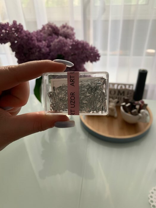 Фотография покупателя товара Булавки английские, 19 мм, 80 шт., цвет серебряный