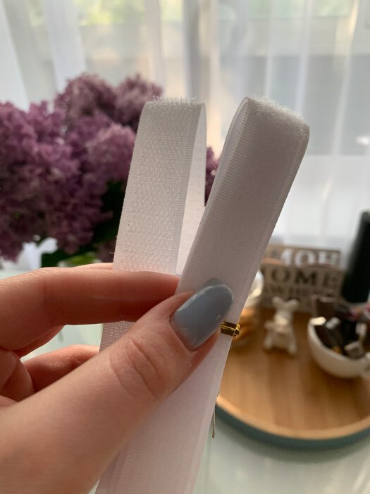 Фотография покупателя товара Липучка, 20 мм, 50 см, белая - Фото 5