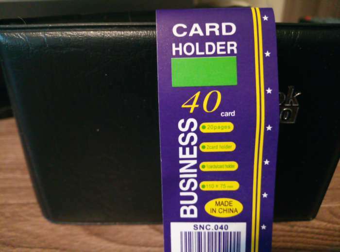 Фотография покупателя товара Визитница на 20 карт, 1 карта на 1 листе, обложка ПВХ, чёрная - Фото 3