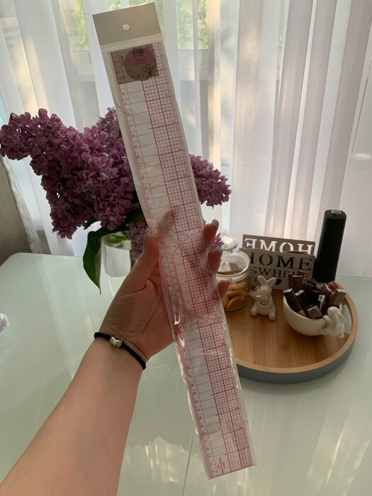 Фотография покупателя товара Линейка для квилтинга и пэчворка, 45×5 см, s=0.5 мм, прозрачный - Фото 1