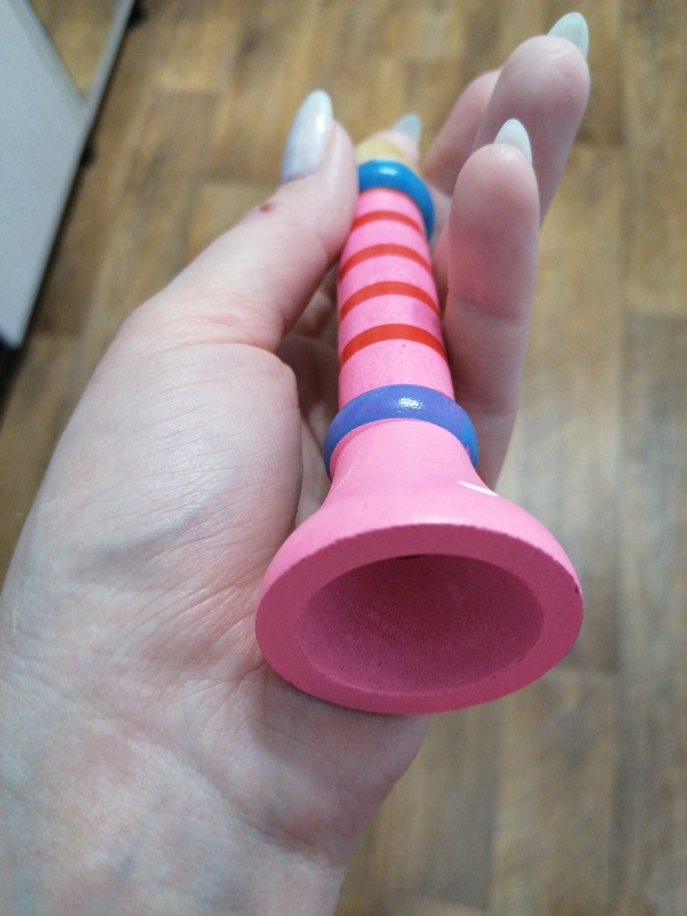 Фотография покупателя товара Музыкальная игрушка «Дудочка на веревочке», высокая, цвета МИКС - Фото 12