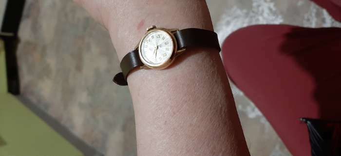 Фотография покупателя товара Ремешок для часов, женский, 8 мм, l-23.5 см, натуральная кожа, коричневый - Фото 1