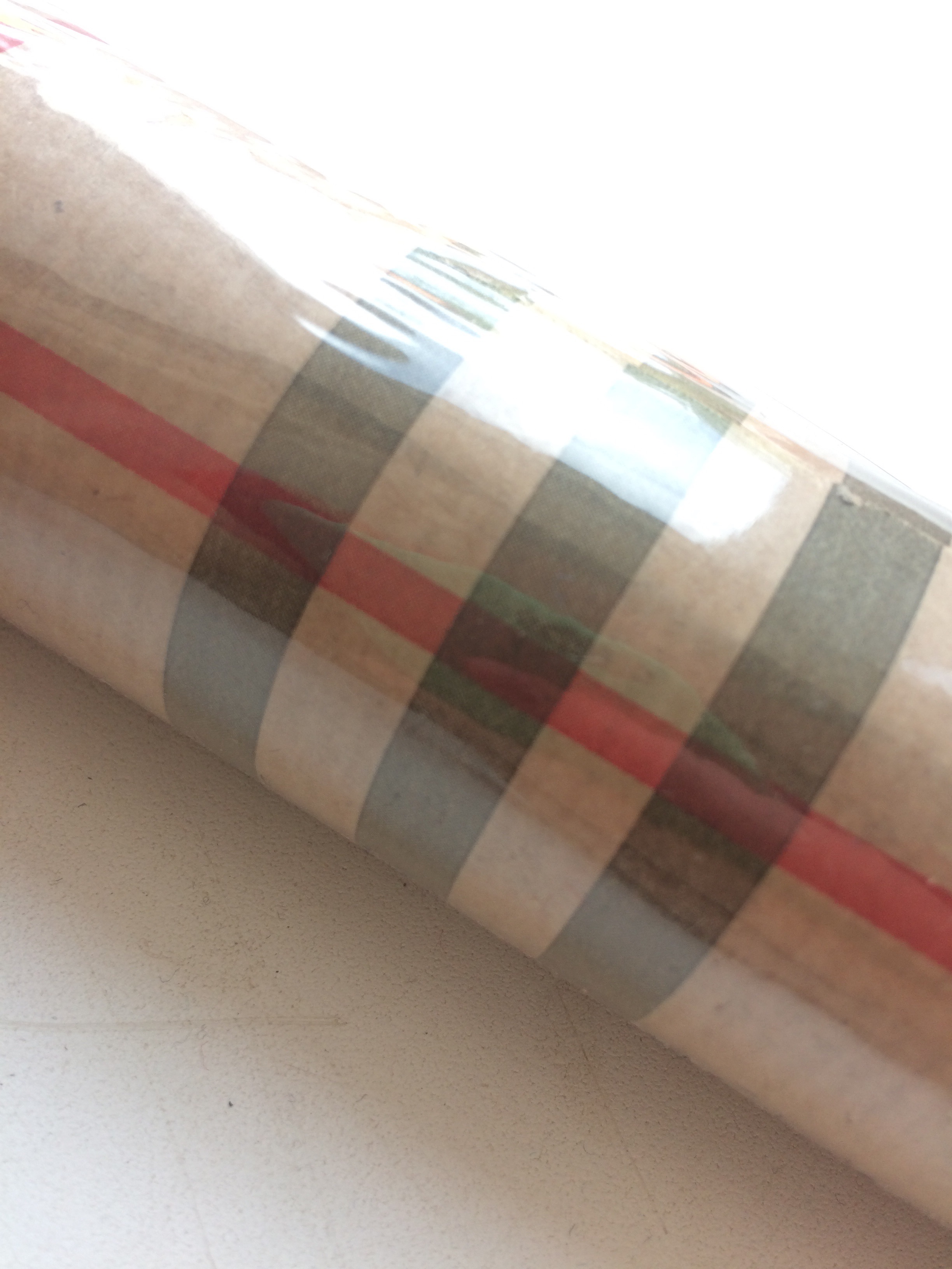 Фотография покупателя товара Бумага упаковочная крафт "Полоски", 0.6 x 10 м, 70 г/м²
