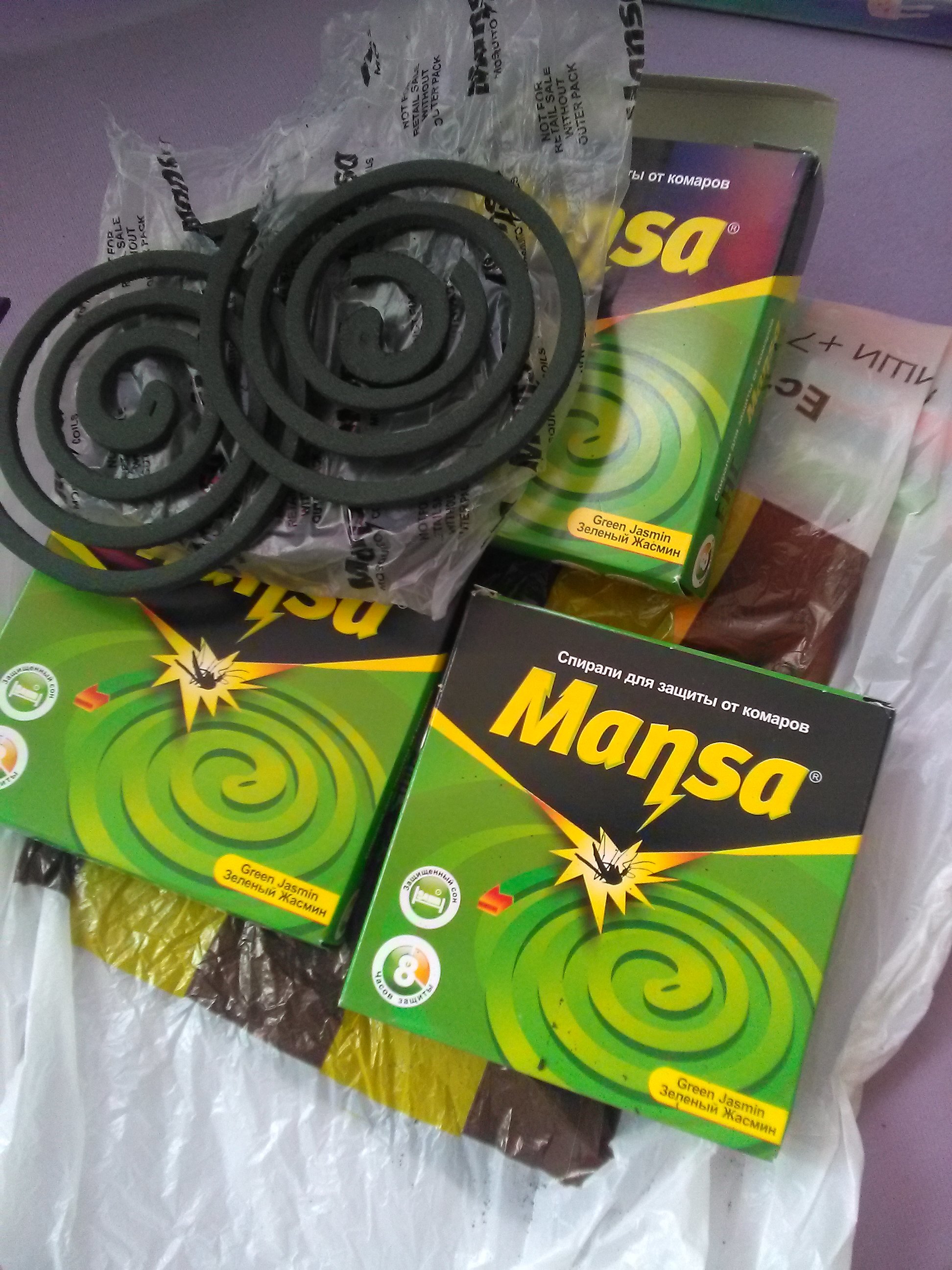 Фотография покупателя товара Спирали от комаров Mansa микс, 10 шт