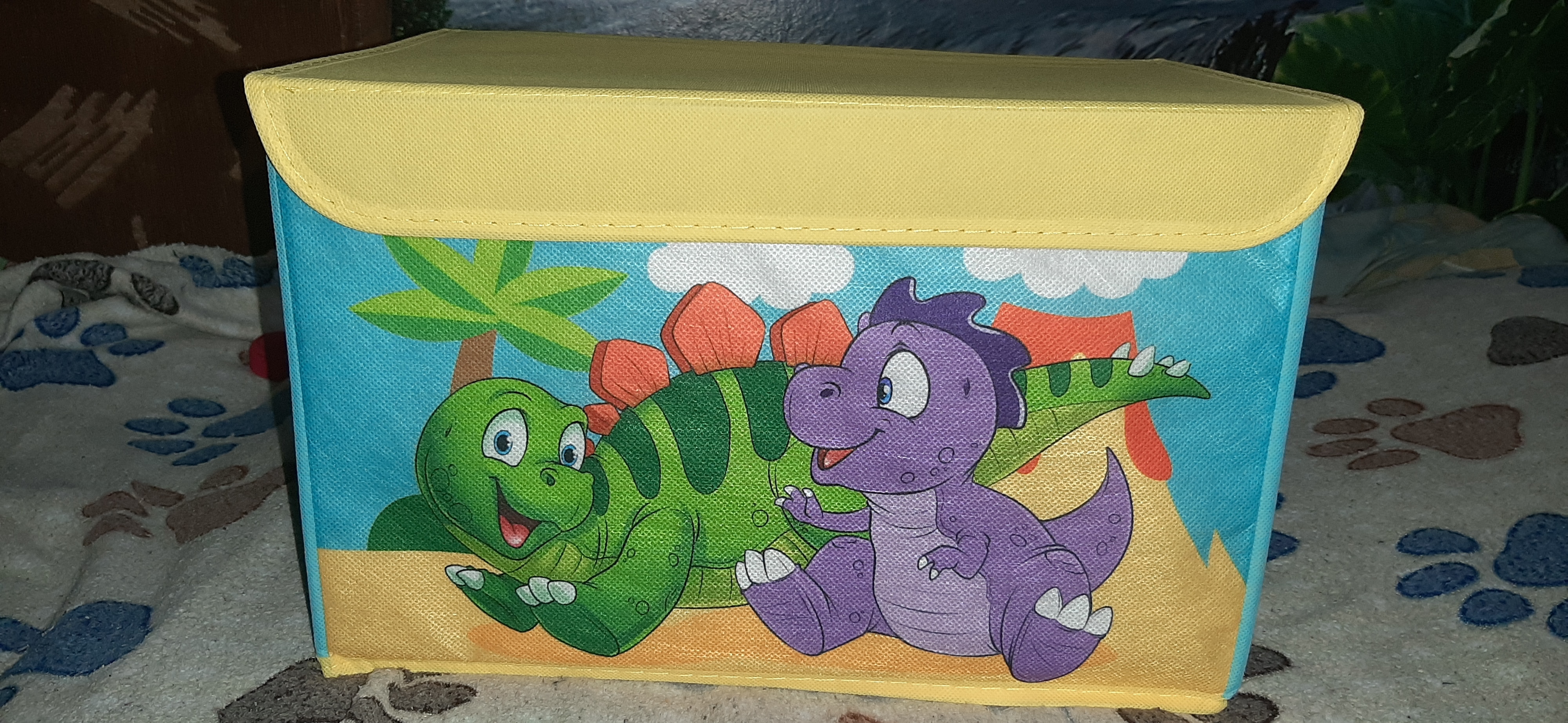 Фотография покупателя товара Корзина для игрушек 37х24х24 см «Динозавры» - Фото 1