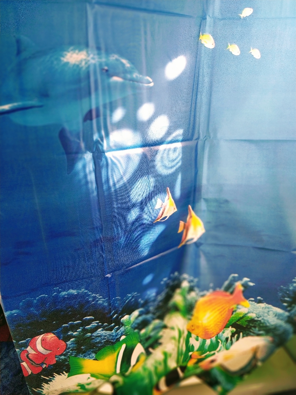Фотография покупателя товара Штора для ванны Доляна «Морская», 180×180 см, EVA