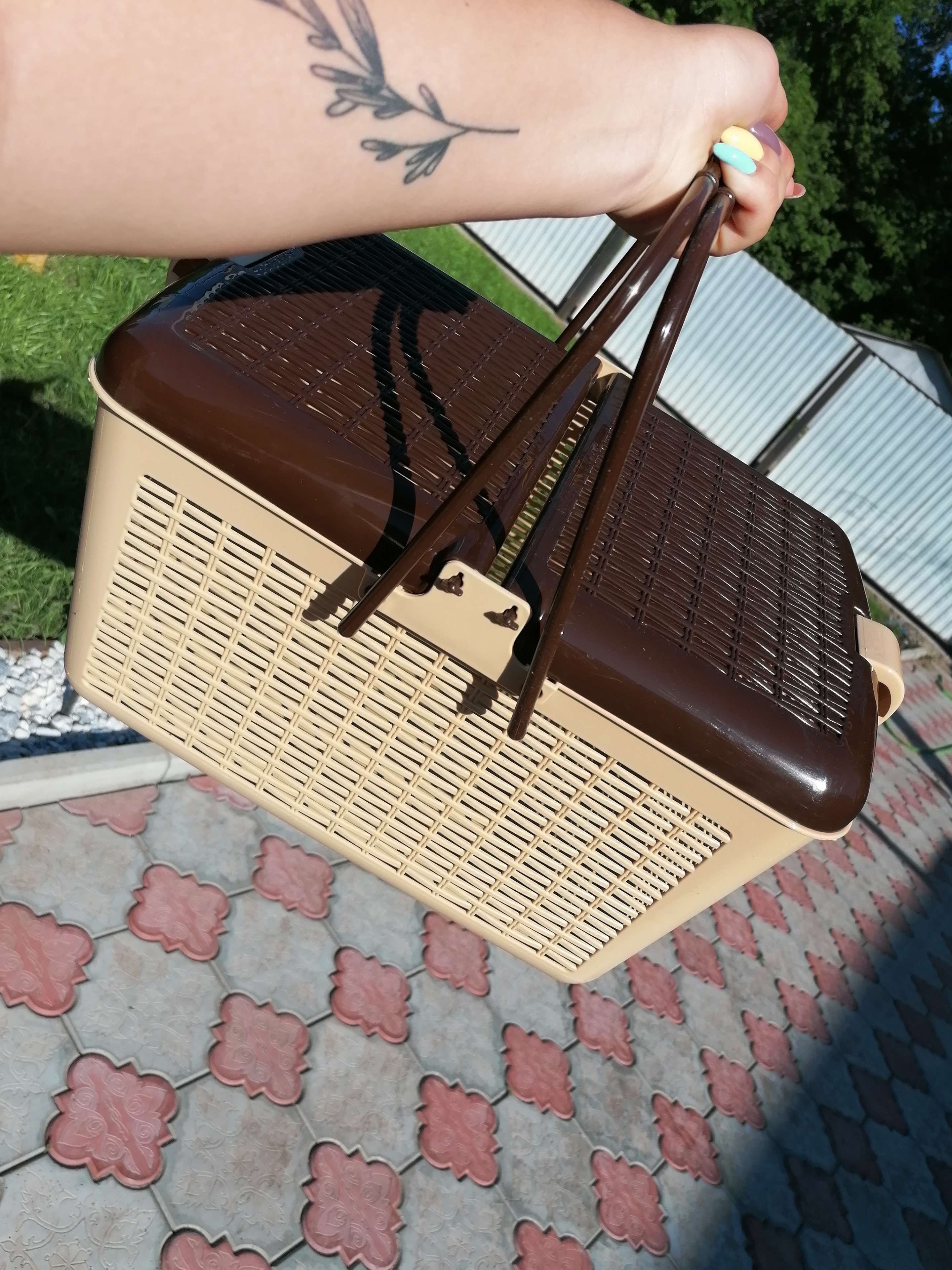 Фотография покупателя товара Корзина для пикника, 45×30×24 см, цвет светло-коричневый - Фото 2
