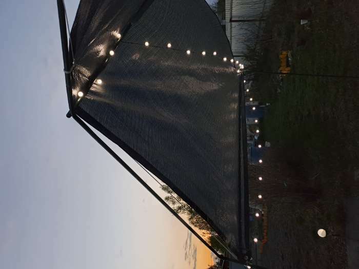 Фотография покупателя товара Гирлянда «Нить» 4.5 м с насадками «Шарики», IP44, тёмная нить, 30 LED, свечение белое, 2 режима, солнечная батарея
