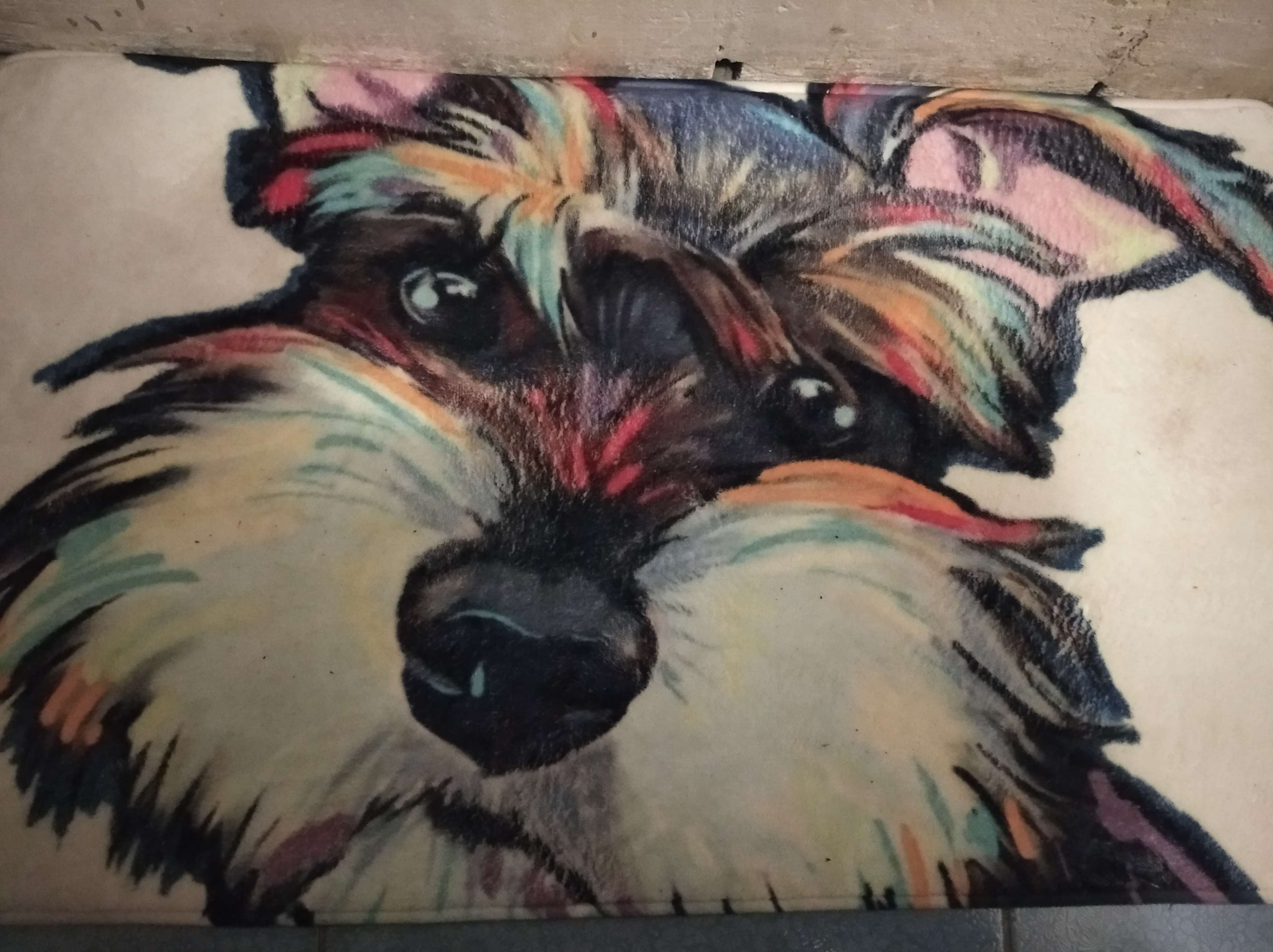 Фотография покупателя товара Коврик для ванной «Собака», 45×75 см, рисунок МИКС - Фото 1