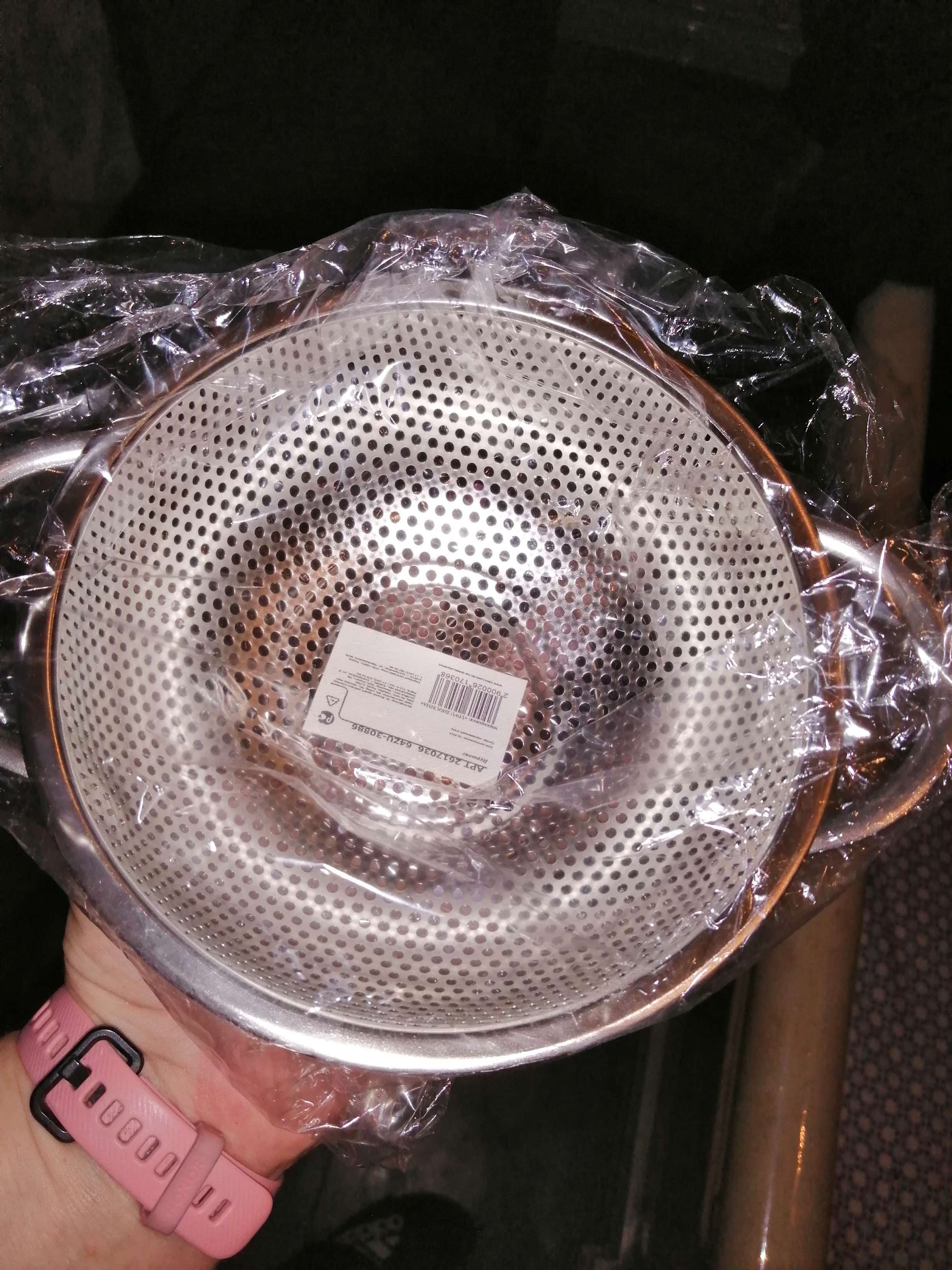 Фотография покупателя товара Дуршлаг из нержавеющей стали «Марко», d=22 см, две ручки, цвет хромированный - Фото 10