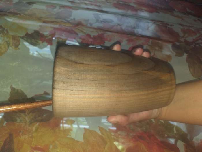 Фотография покупателя товара Стакан из натурального кедра Mаgistrо, 450 мл, 15×9,5 см, цвет коричневый - Фото 1