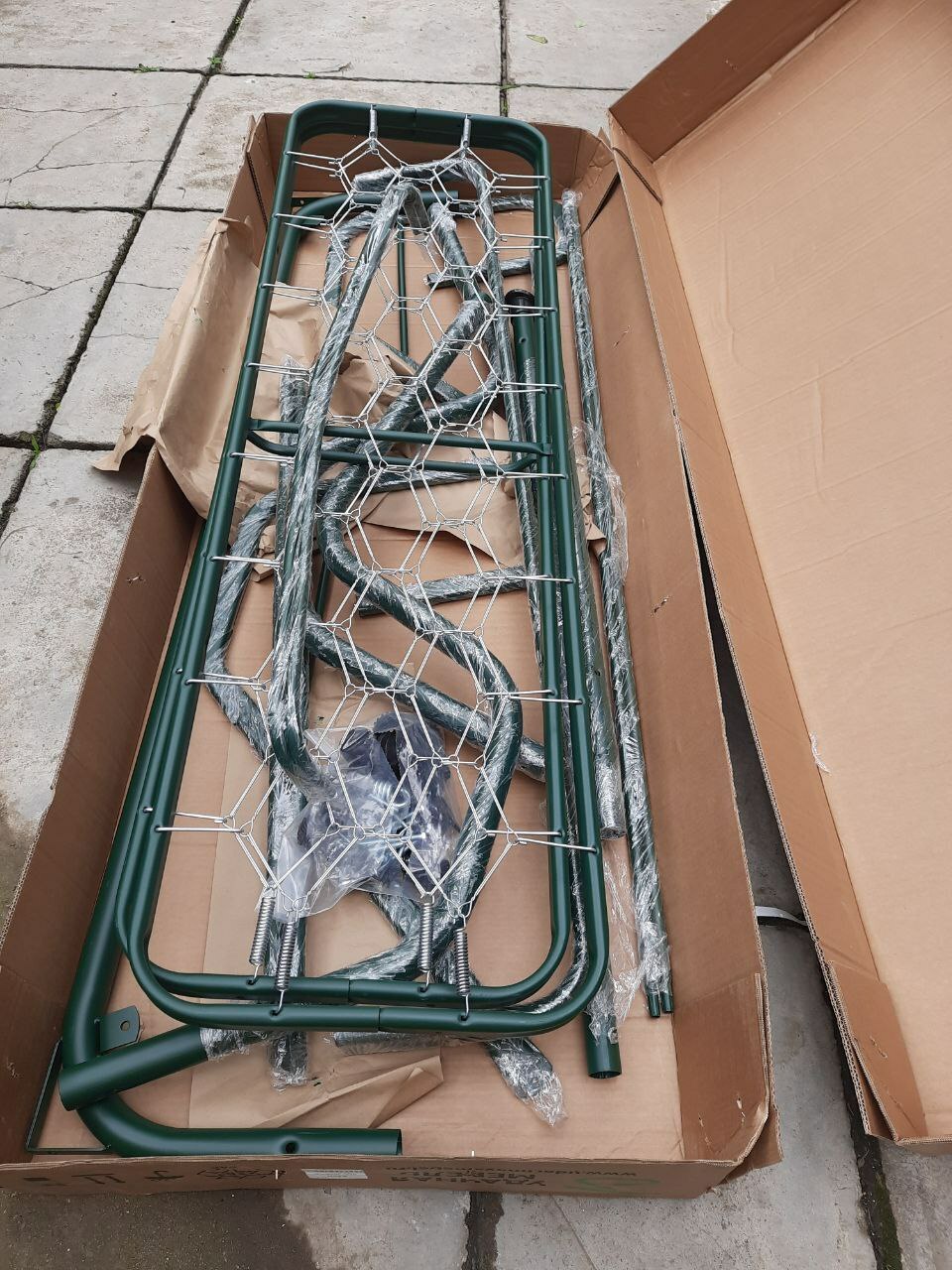 Фотография покупателя товара Качели садовые «Карибы», 210×142×155 см, максимальная нагрузка 300 кг, зелёные - Фото 12