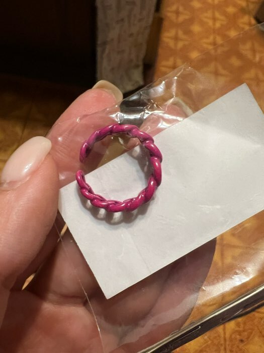 Фотография покупателя товара Кольцо Amore цепь, цвет розовый, безразмерное - Фото 10