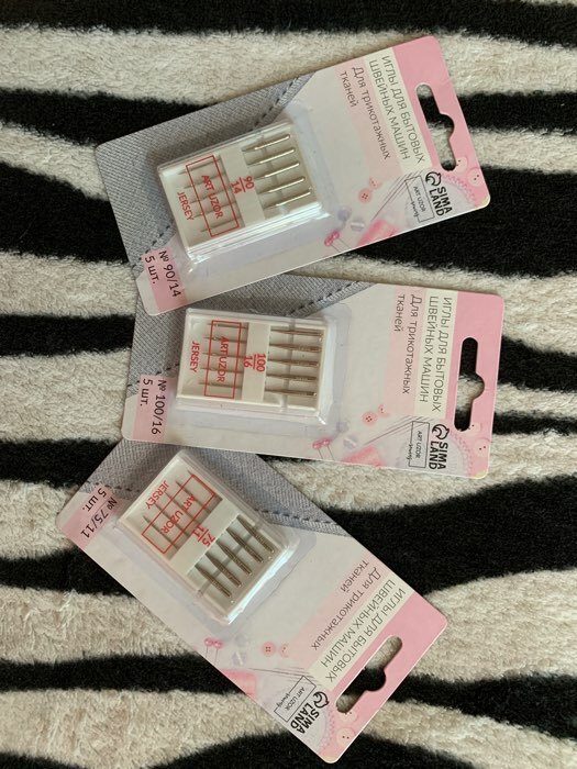 Фотография покупателя товара Иглы для бытовых швейных машин, для трикотажа, №100/16, 5 шт. - Фото 1