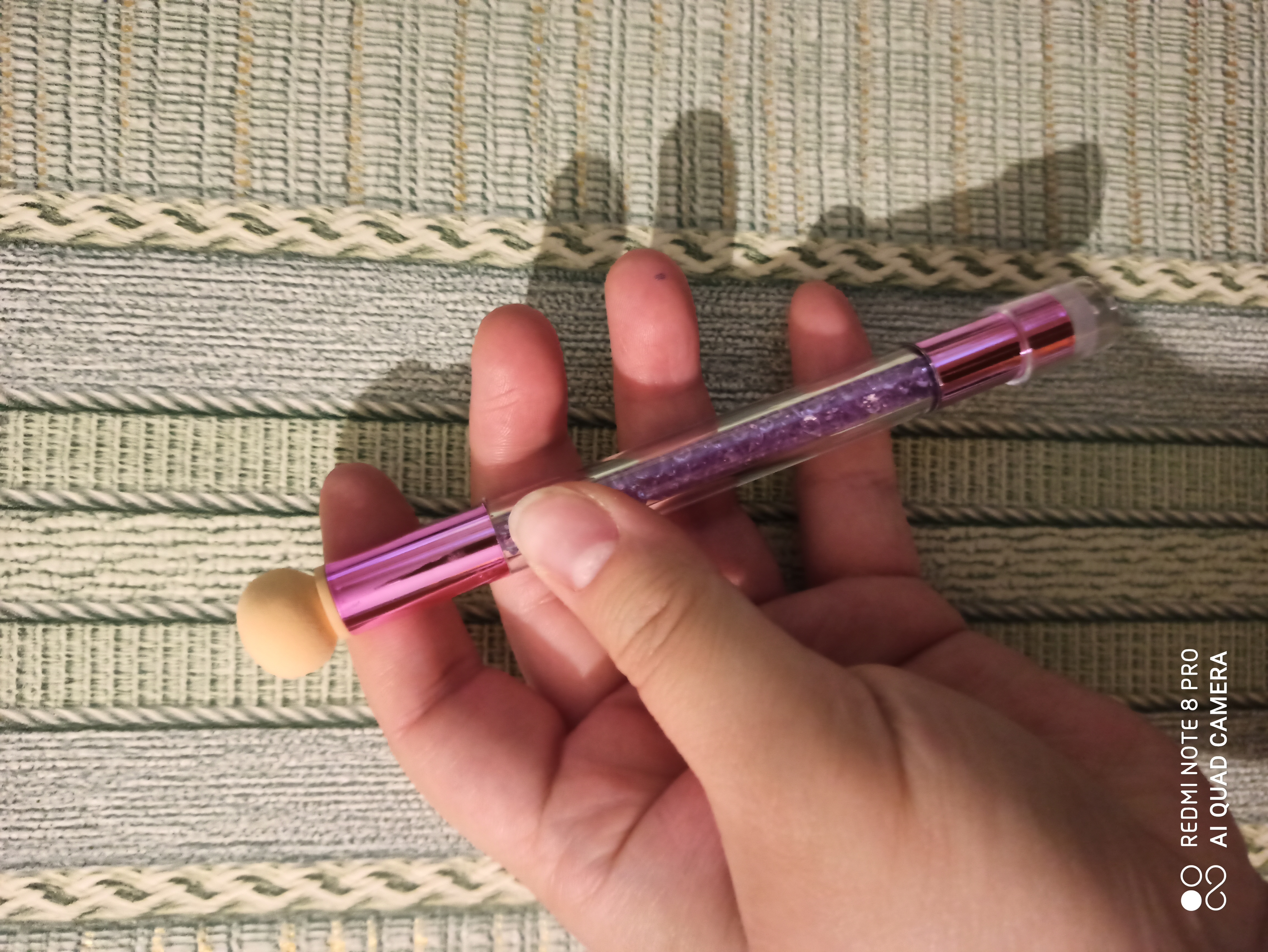 Фотография покупателя товара Двусторонняя ручка для аэропуффинга и стемпинга, 14,5 см, цвет МИКС - Фото 2