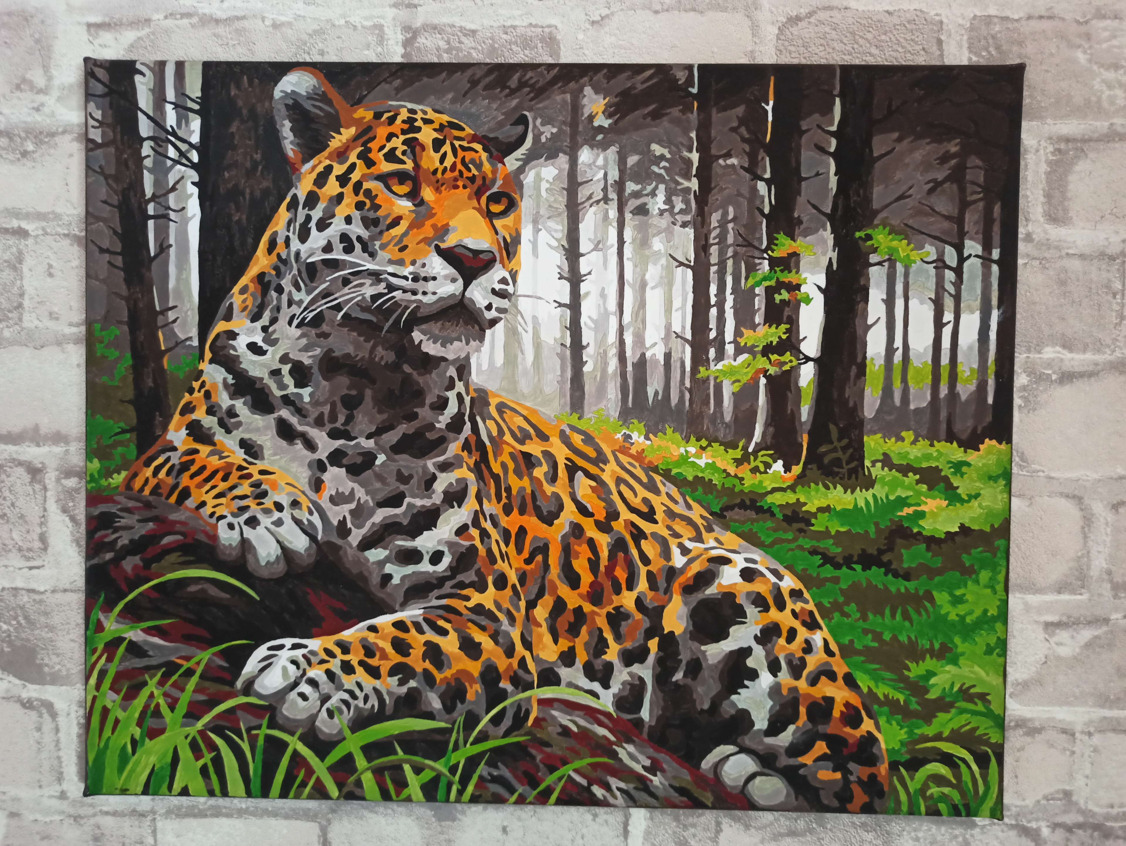 Фотография покупателя товара Картина по номерам «Леопард в лесу» 40х50 см, 24 цвета - Фото 2