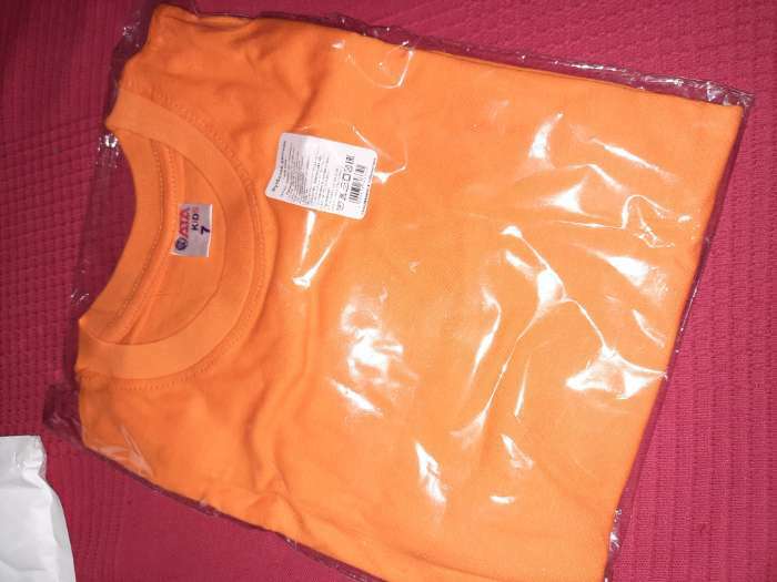 Фотография покупателя товара Футболка детская, цвет оранжевый, рост 122 см - Фото 3