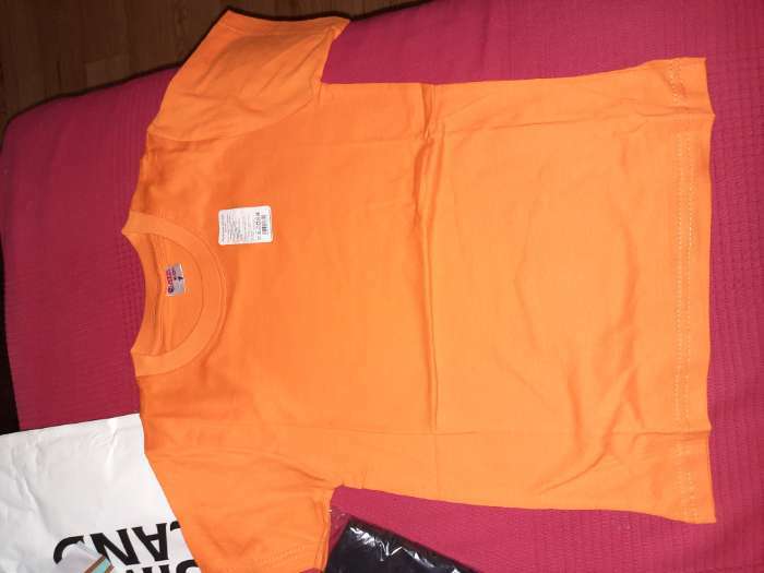 Фотография покупателя товара Футболка детская, цвет оранжевый, рост 122 см - Фото 5
