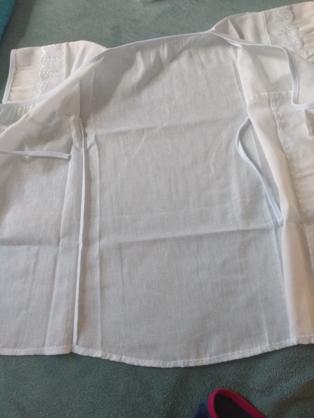 Фотография покупателя товара Рубашка крестильная А.1408, белый, рост 74 (24) - Фото 1
