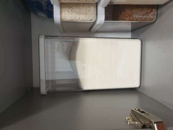 Фотография покупателя товара Контейнер для сыпучих продуктов «Степ», 3,2 л, 16×10×28 см, цвет белый - Фото 6