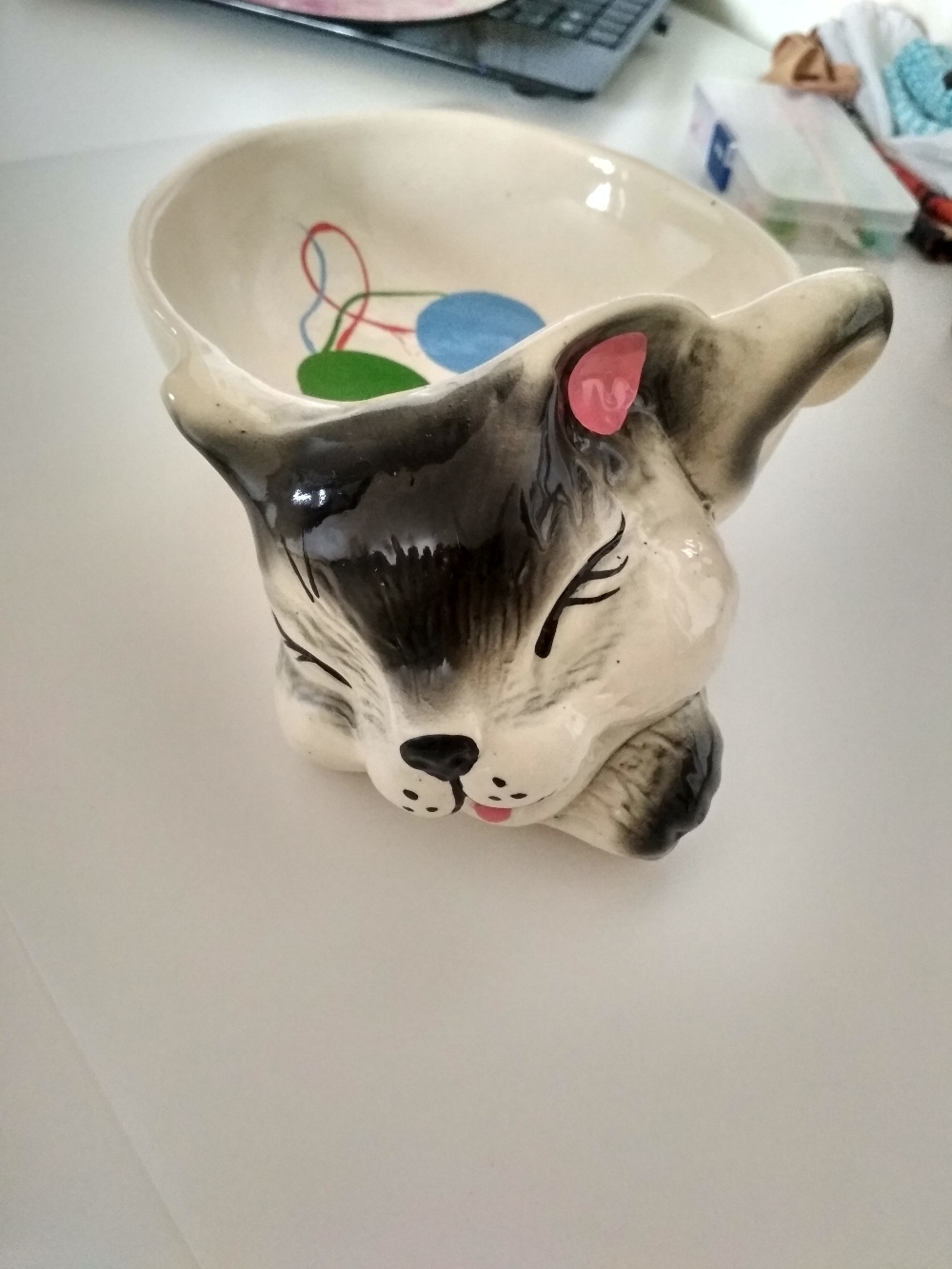 Фотография покупателя товара Клубочница "Кошка", керамика, 22 см, микс - Фото 6