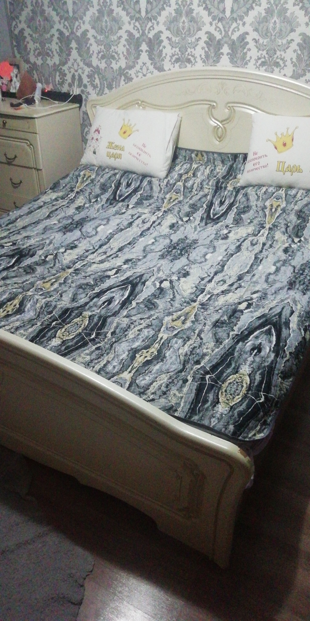 Фотография покупателя товара Покрывало Этель Минералы евро макси Яшма 220х240 см, микрофибра 100% п/э - Фото 4