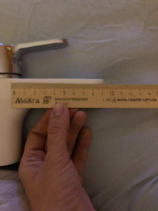 Фотография покупателя товара Смеситель для раковины Accoona A9067G, однорычажный, силумин, белый - Фото 8