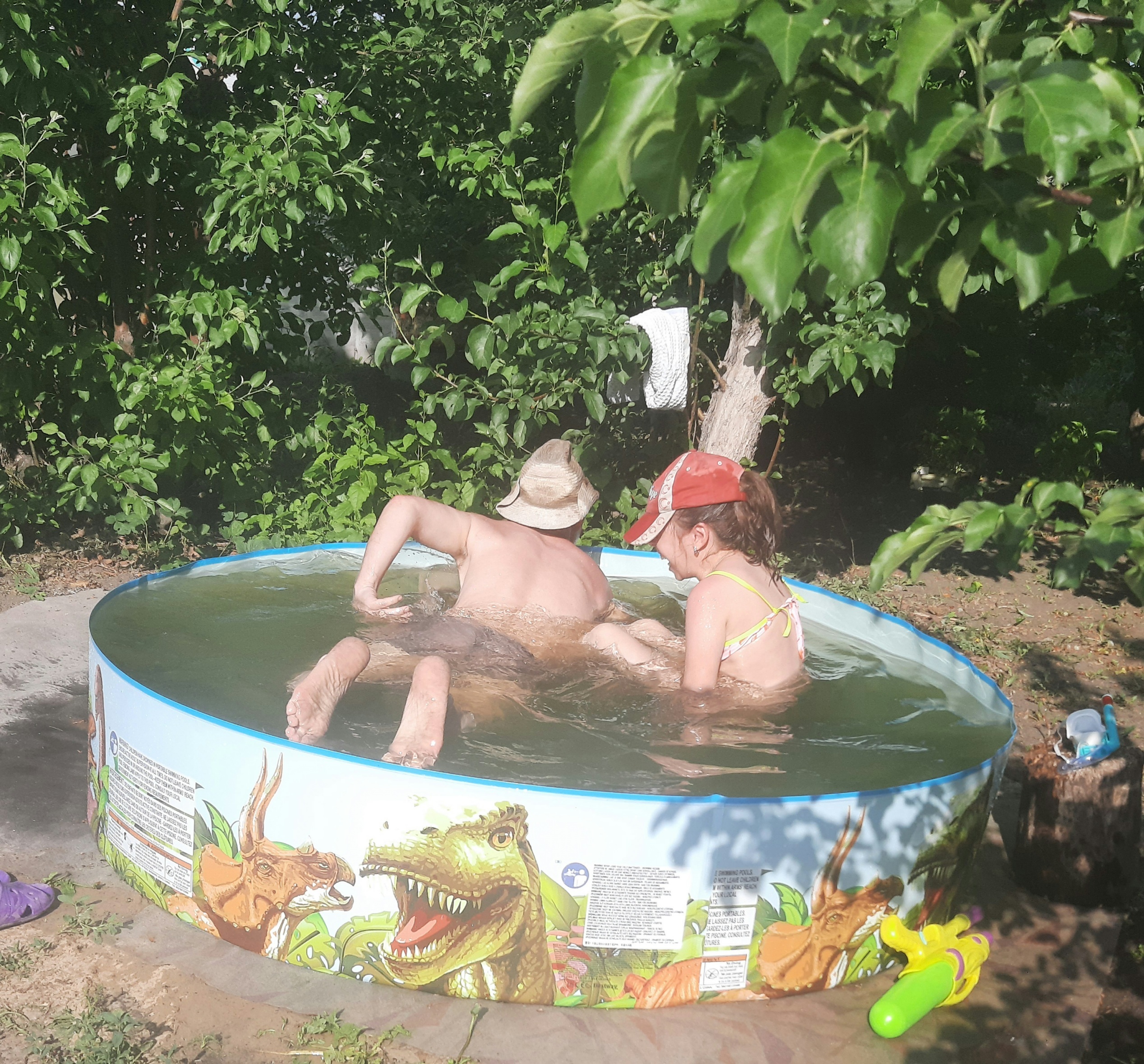 Фотография покупателя товара Бассейн «Динозавры», жёсткий борт, 183 х 38 см, от 2 лет, 55022 Bestway - Фото 1