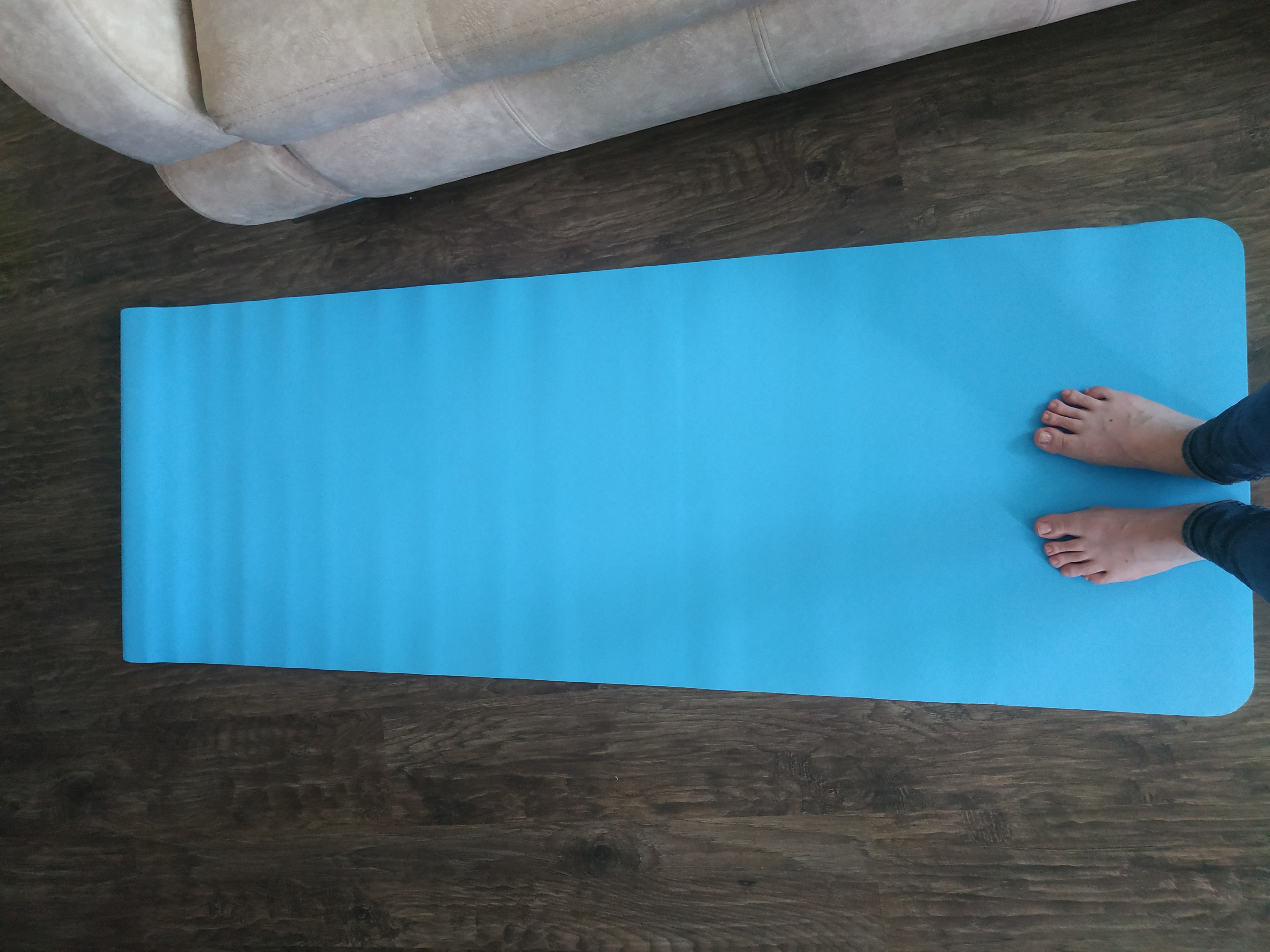 Фотография покупателя товара Коврик для йоги TORRES Comfort 4, TPE, 173 × 61 × 4 мм, нескользящее покрытие, цвет синий/серый - Фото 1