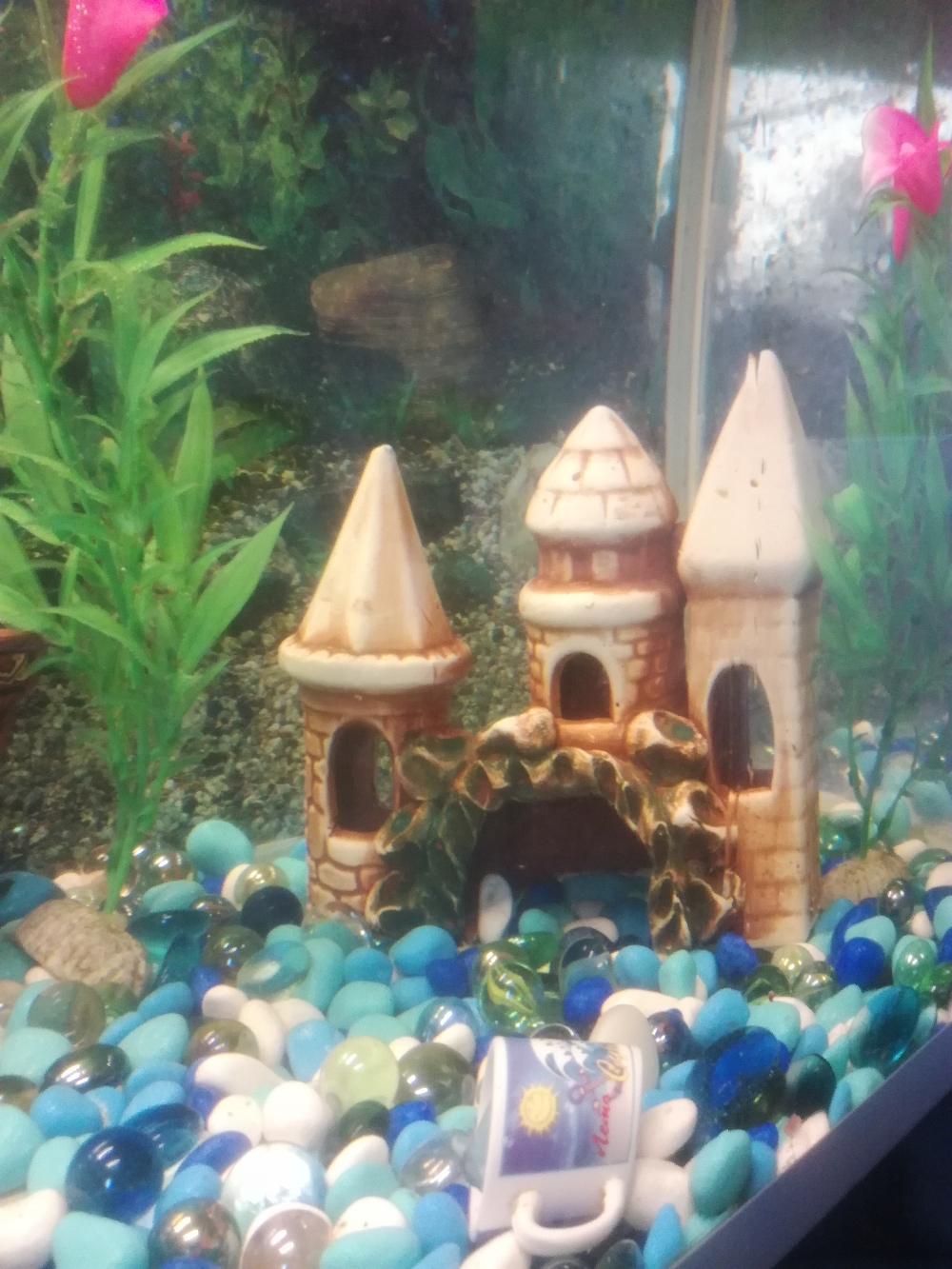 Фотография покупателя товара Декорация для аквариума "Три башни в ряд", 10 х 16 х 15 см, микс - Фото 9