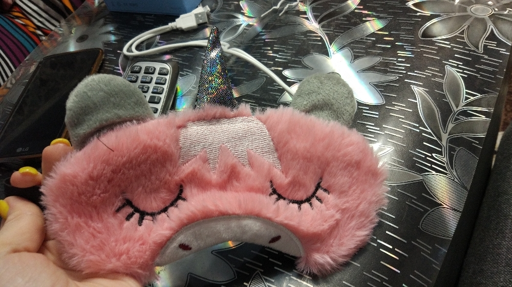 Фотография покупателя товара Маска для сна «Кошечка», цвет розовый - Фото 9
