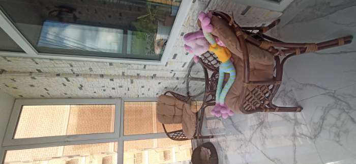 Фотография покупателя товара Набор садовой мебели "Индо" 3 предмета: 2 кресла, 1 стол, бежевый/темный ротанг - Фото 1