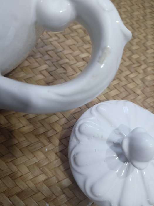 Фотография покупателя товара Чайник керамический заварочный «Винтаж», 900 мл, цвет белый - Фото 6