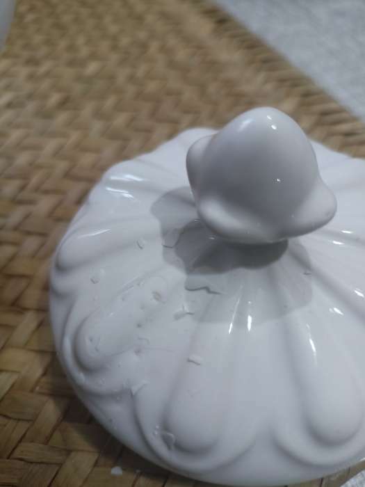Фотография покупателя товара Чайник керамический заварочный «Винтаж», 900 мл, цвет белый - Фото 3
