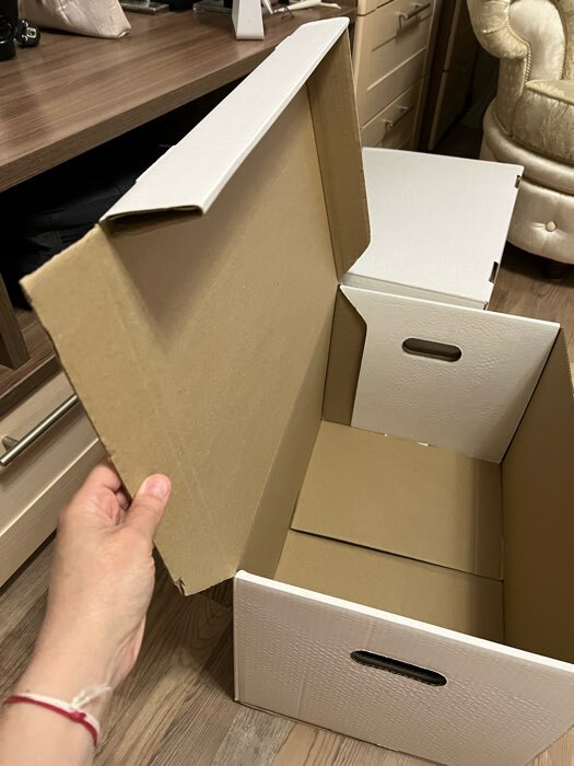 Фотография покупателя товара Коробка для хранения, белая, 48 х 32,5 х 29,5 см