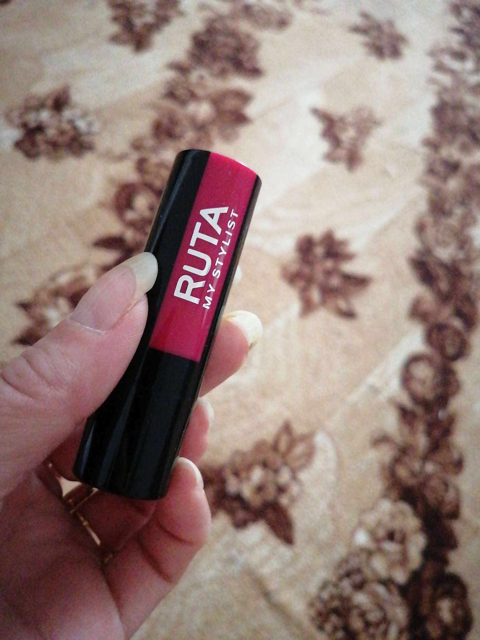 Фотография покупателя товара Губная помада Ruta Glamour Lipstick, тон 01, сияющий рубин - Фото 7
