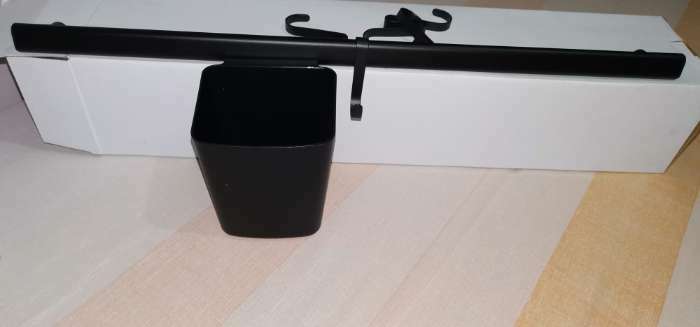 Фотография покупателя товара Рейлинговая система для кухни на 7 предметов Доляна, 60,5 см, цвет чёрный