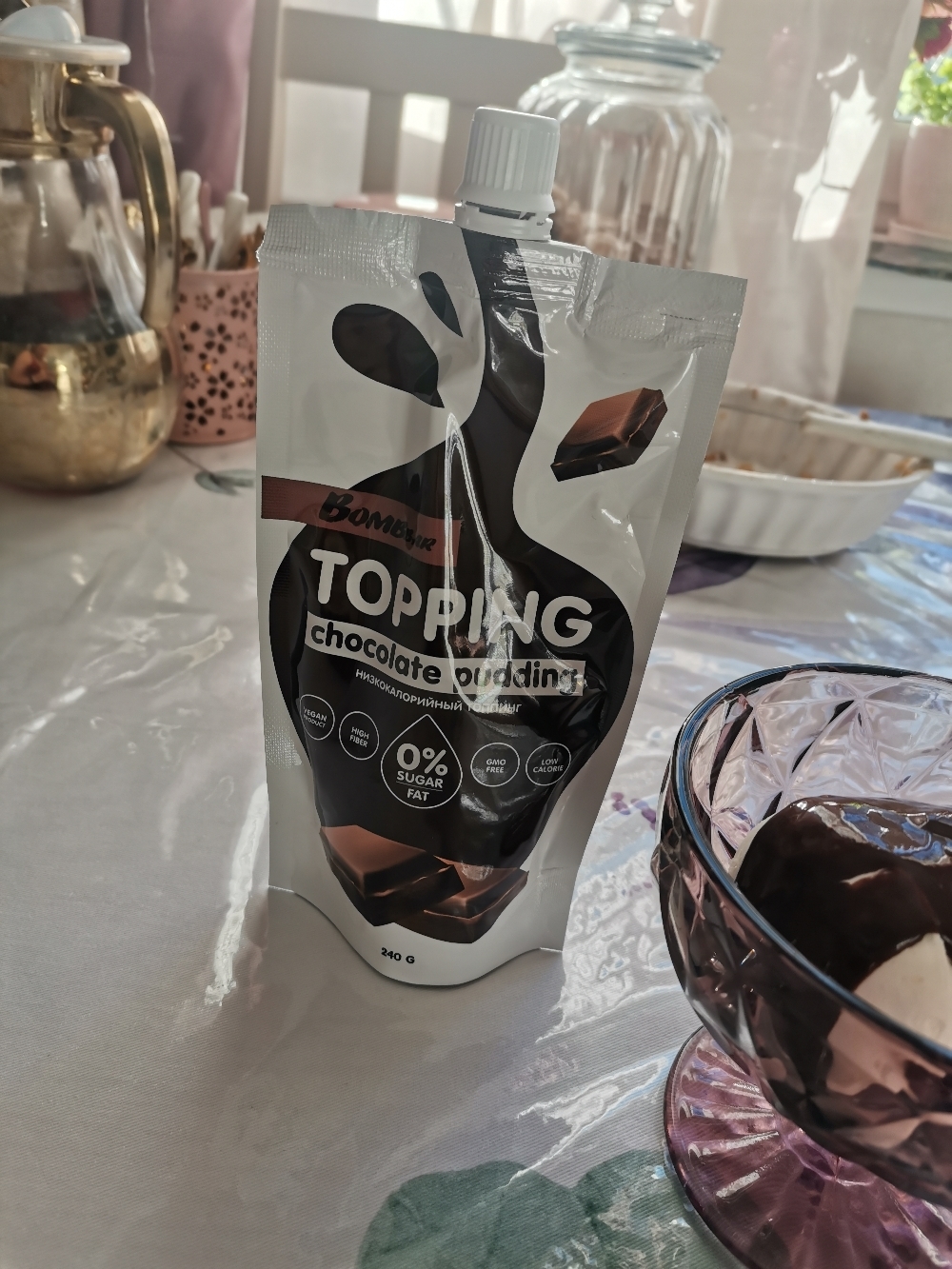 Фотография покупателя товара Топпинг Bombbar, шоколадный пудинг, спортивное питание, 240 г - Фото 2