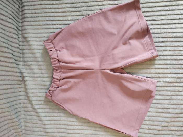 Фотография покупателя товара Костюм для девочки (футболка, шорты) MINAKU, бежевый/ пыльно-сиреневый, рост 104 см - Фото 2