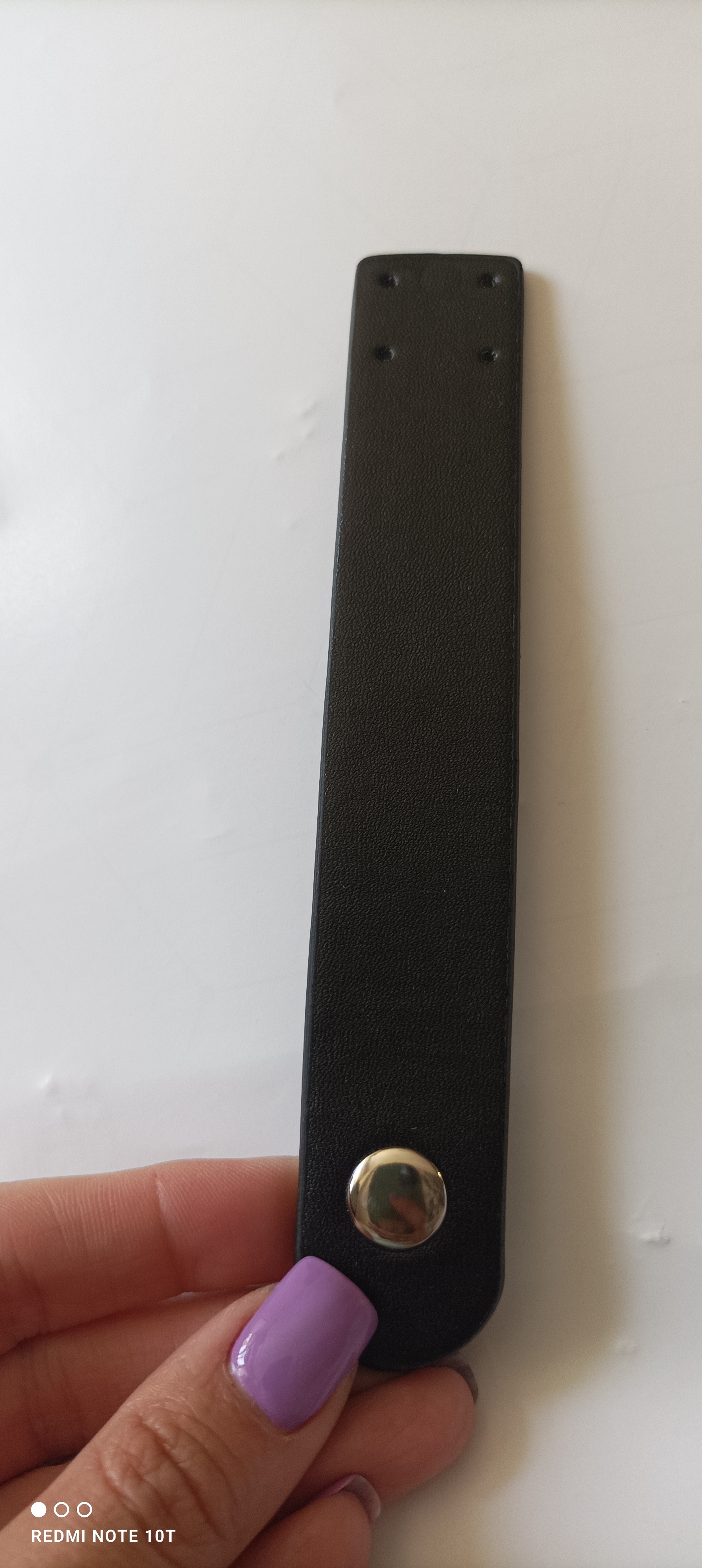 Фотография покупателя товара Застёжка пришивная для сумки, на кнопке, 15,5 × 2,5 см / 4,5 × 2,5 см, цвет чёрный/серебряный