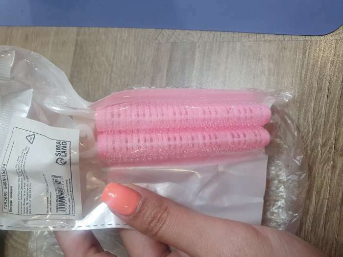 Фотография покупателя товара Бигуди для прикорневого объема, с зажимом, 2 × 1 см, 10,7 см, цвет розовый/бежевый - Фото 4