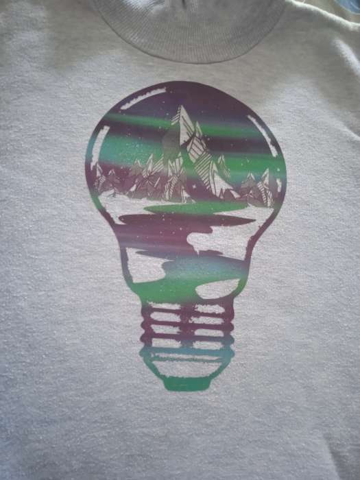 Фотография покупателя товара Термотрансфер-хамелеон «Лампочка», 15,1 × 23 см - Фото 1