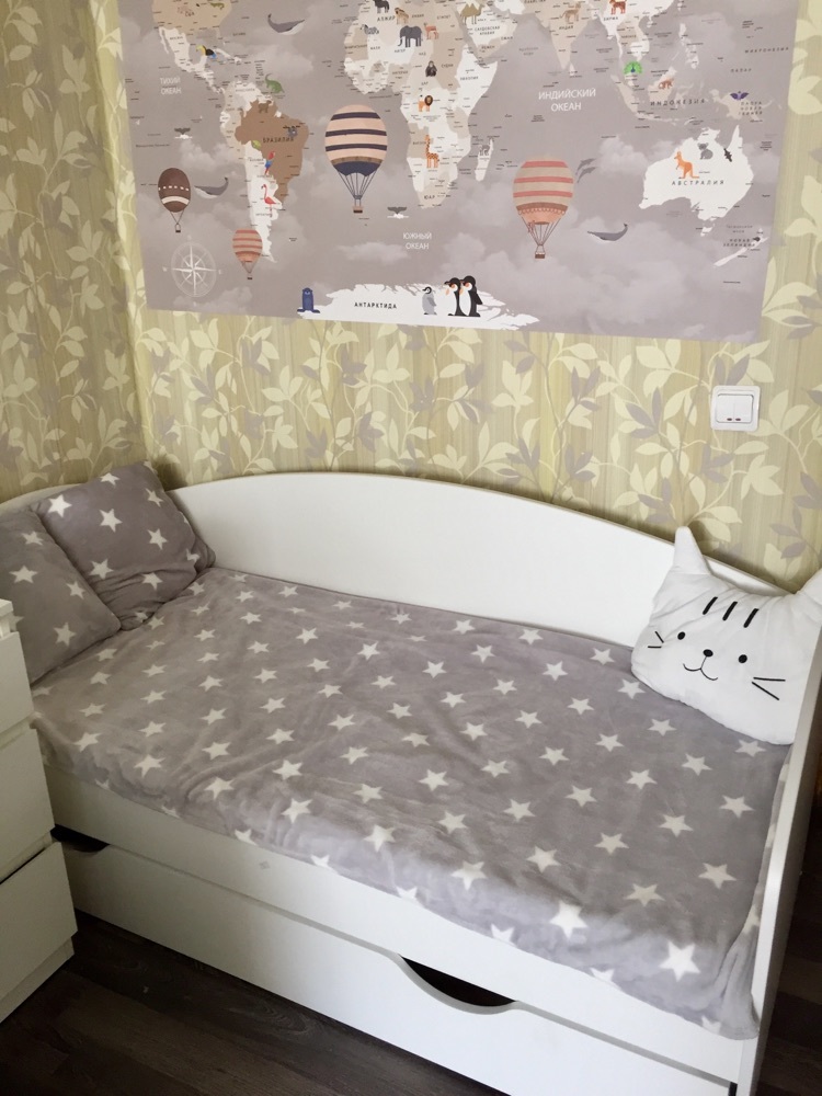 Фотография покупателя товара Кровать-тахта детская, спальное место 1600 × 700 мм, цвет белый - Фото 8
