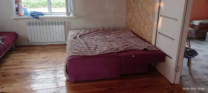 Фотография покупателя товара Диван-кровать «Лайн», обивка «папермон фиолетовый» - Фото 1